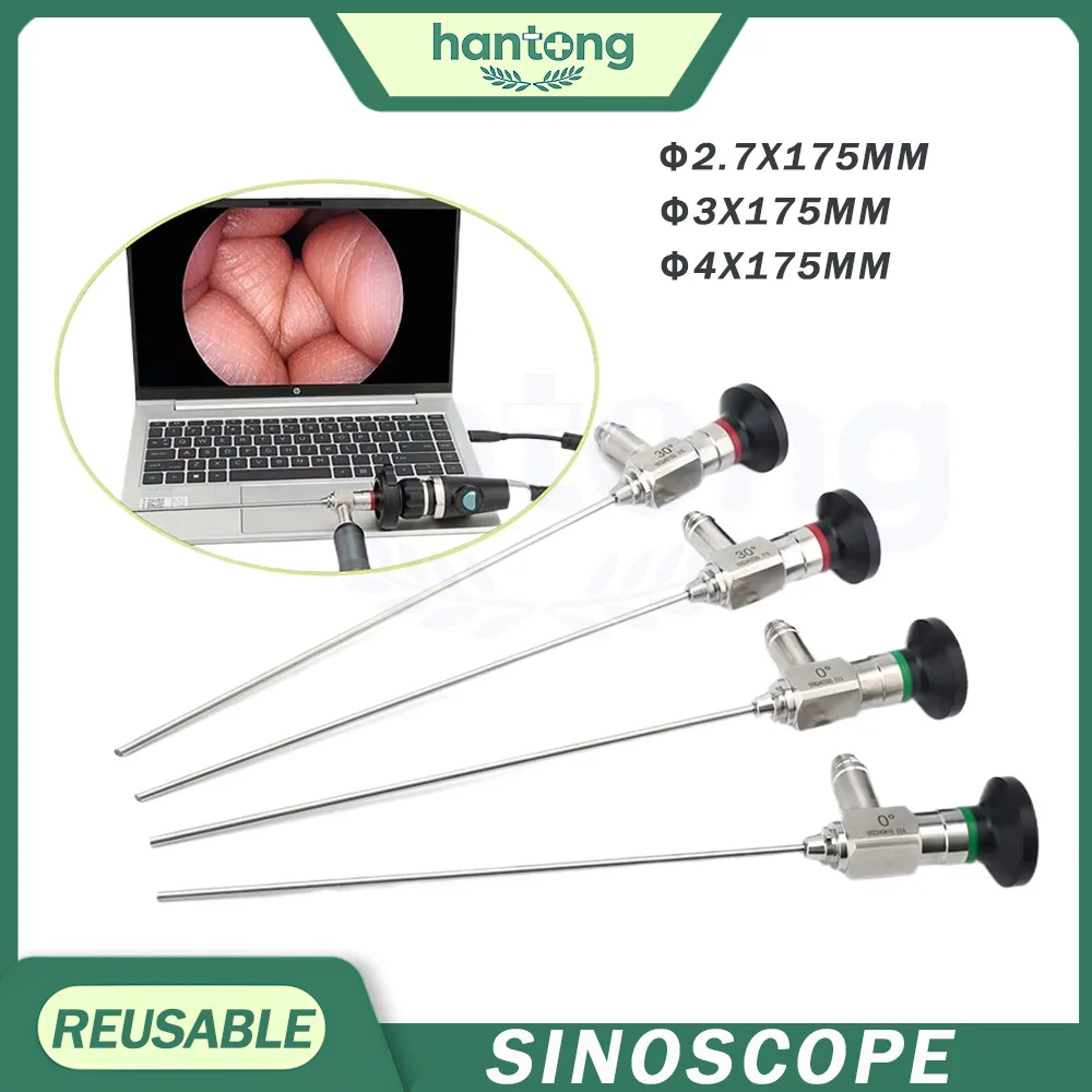 ENT Endoscopy 0 30 70 45 Degree Rigid Sinuscope Sinoscope Endoscope 4mm 3mm 2.7mm for Nose Inspection or Surgery Teaching