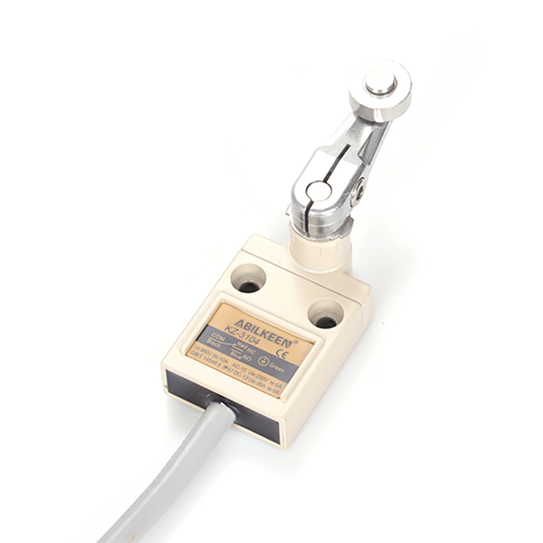 ABILKEEN KZ-3104 Rotary Swing Arm with Roller Type Waterproof Limit Travel Switch 10A 250VAC 1NO+1NC Momentary Limit Switch