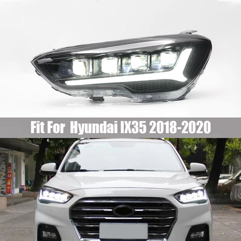 

Headlight Assembly Suitable for Hyundai IX35 2018 2019 2020 Modified LED Headlight Lens Daytime Running Light