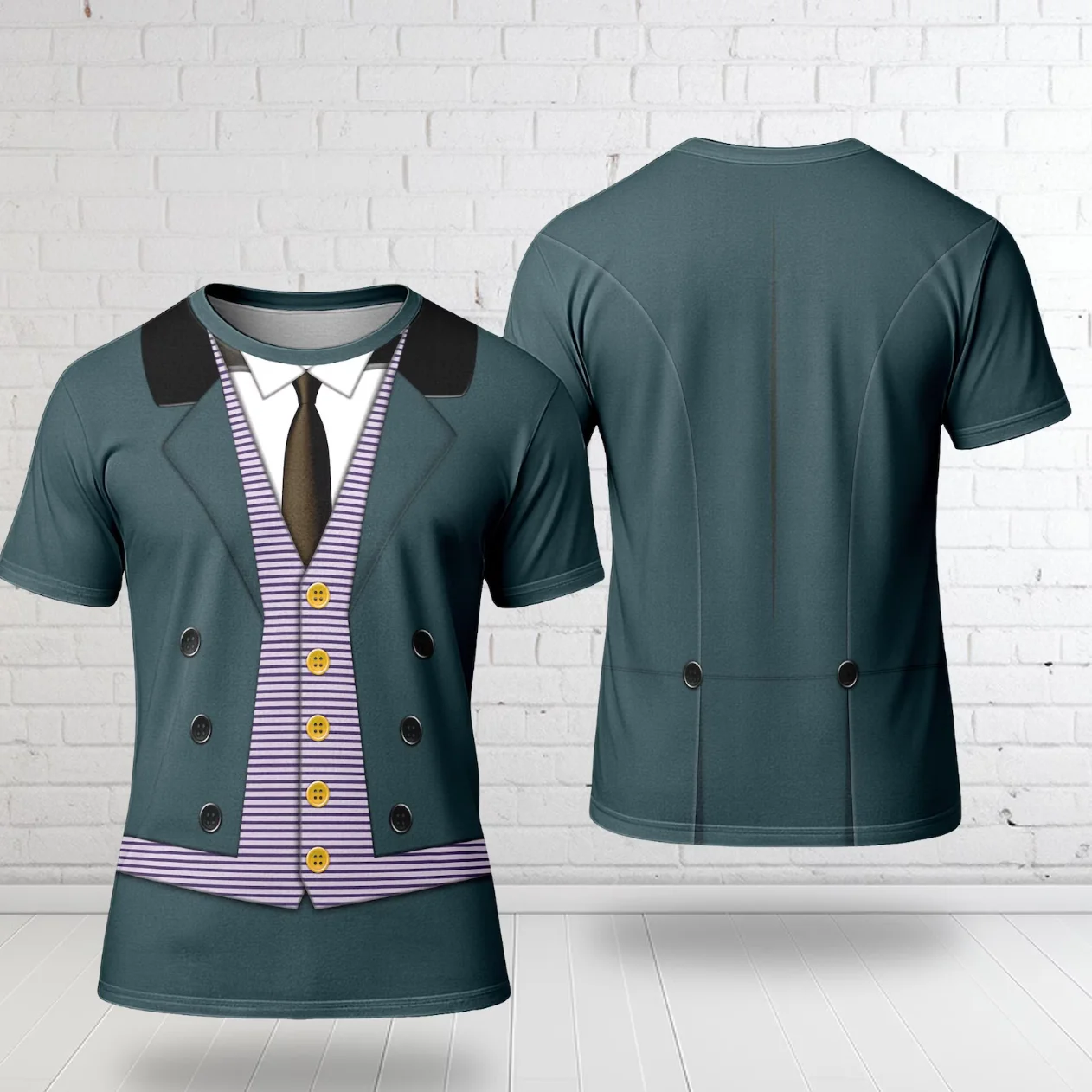 Haunted Butler 3D Shirt Haunted House Butler Costume For Family Group T shirt Horror Movie Shirt Halloween Horror Cosplay