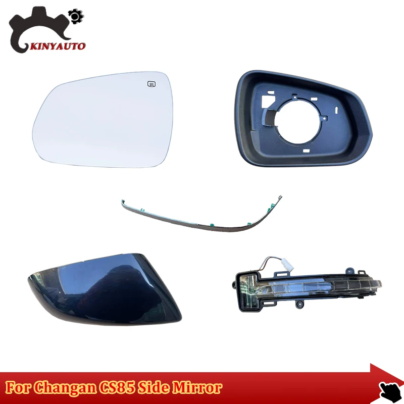 

For Changan CS85 Side External Rearview Mirror Lens Glass Turn Signal Light Lamp Lower Lid Shell Frame Cover Holder