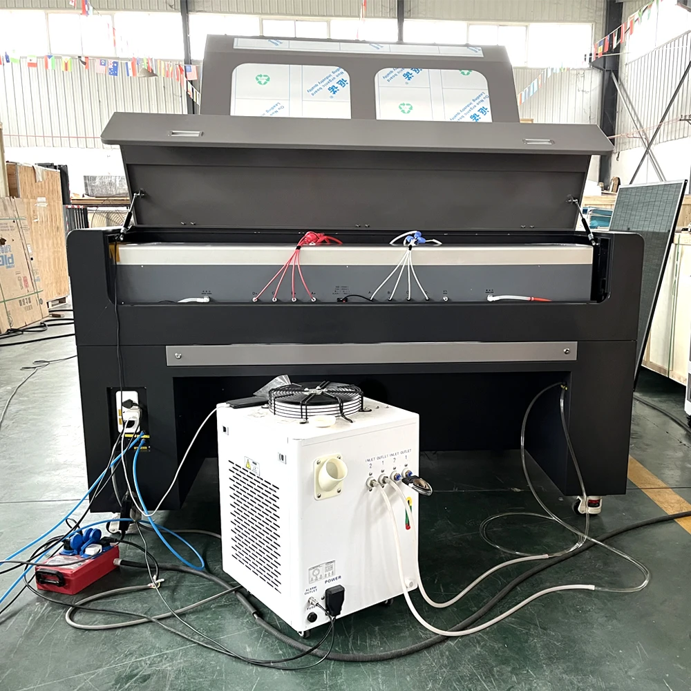1390 600W CO2 Laser Cutting Machine for MDF Plywood Acrylic & Wood-Ruida Control AI Support Water-Cooled 1300x900mm Working Area