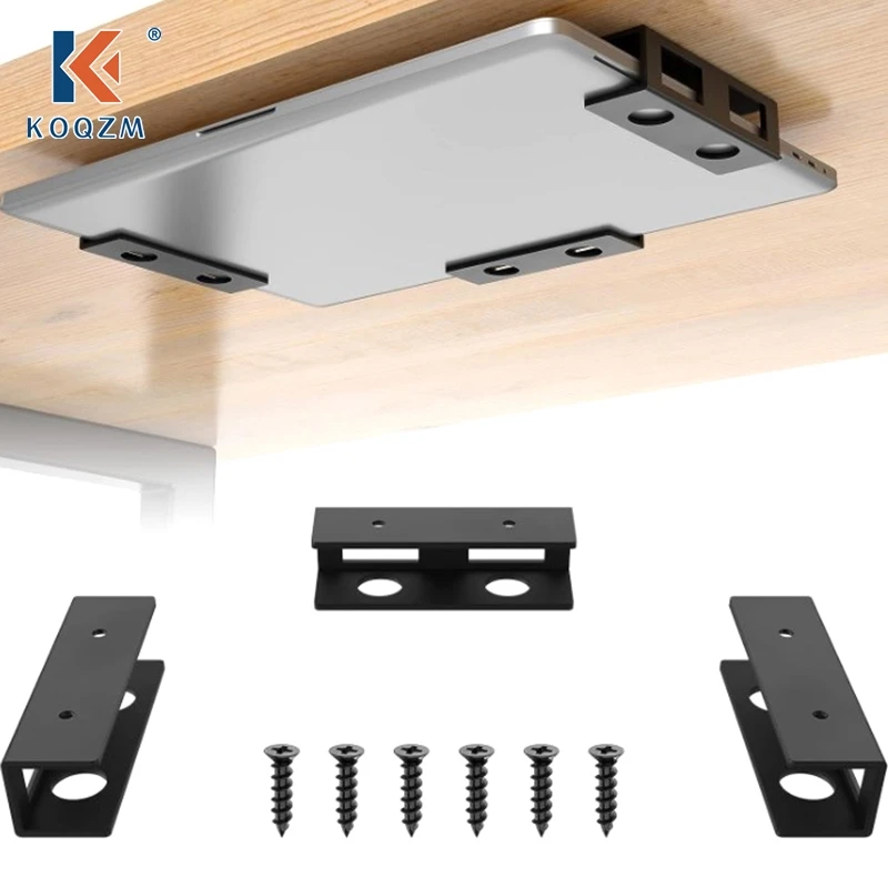 Under Desk Laptop Holder Mount With Screw,Under Desk Laptop Mount Bracket,Add On Under Table Laptop/Keyboard Storage