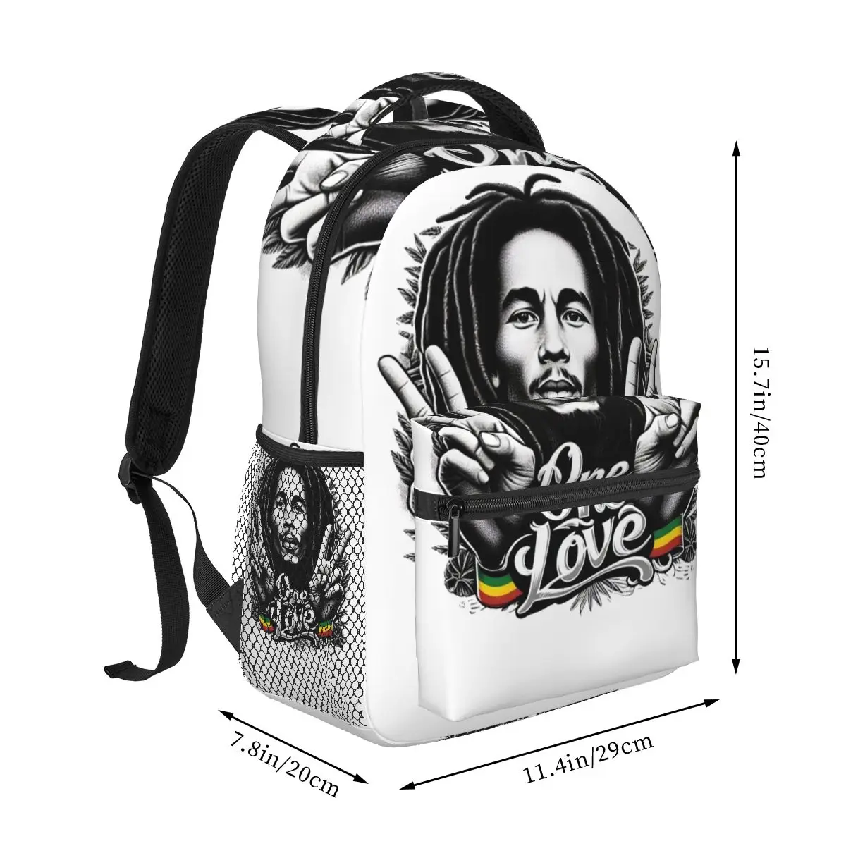 Bob Marley Reggae Backpacks Boys Girls Bookbag Children School Bags Cartoon Kids Rucksack Shoulder Bag Large Capacity