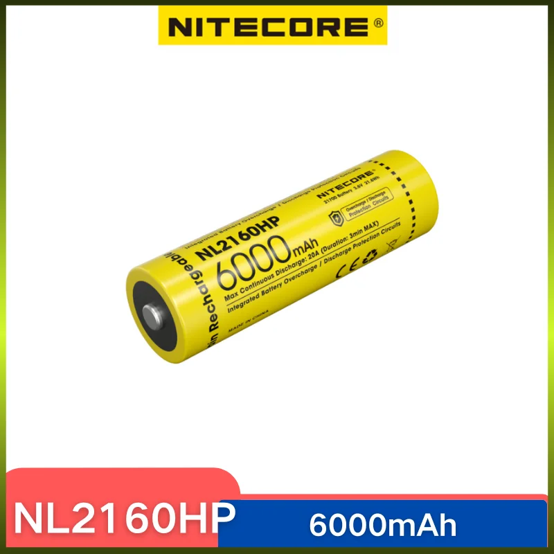 bateria recarregavel nitecore com protegido por nl2160hp 21700 6000mah alto desempenho superior 20a 36v 216wh 20a 01