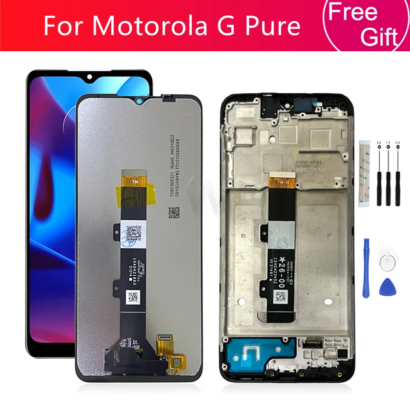 

For Motorola Moto G Pure LCD Display Touch Screen Digitizer Assembly With Frame XT-2163-4 XT2163-4 LCD Screen Replacement 6.5"