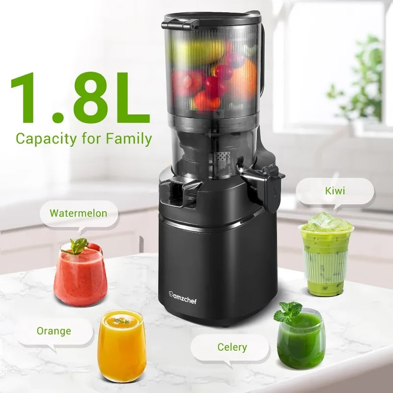 Imagem -06 - Amzchef Self-feeding Masticating Juicer Machine Adequado para Frutas Inteiras e Legumes 53