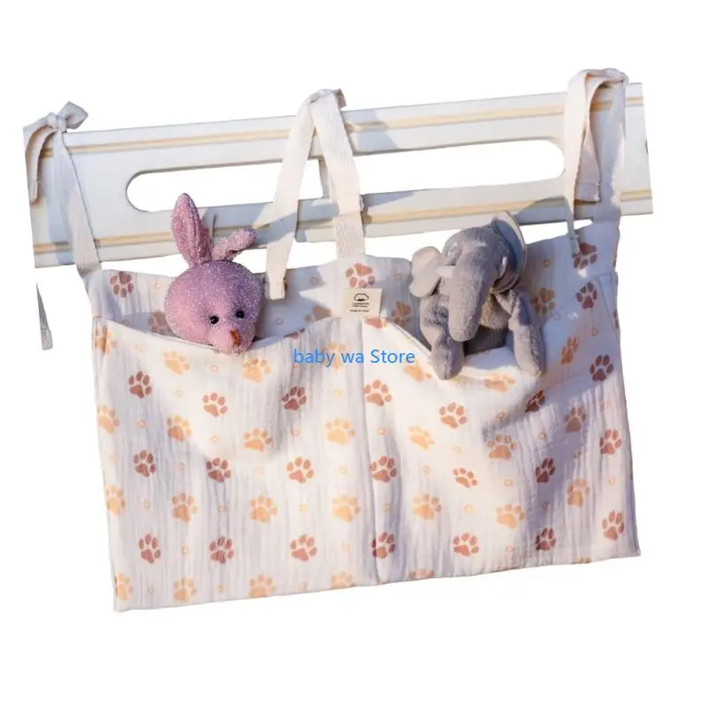 حقيبة تخزين أنيقة مزدوجة الطبقات لغرف الأطفال، حقيبة منظمة للتعليق، سهلة التركيب بشكل آمن على كراسي الأطفال المرتفعة 4XBD #2