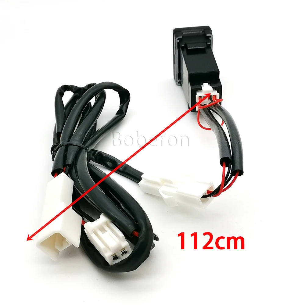 Blue LED QC3.0 USB Car Dual Charger Type C PD Phone Charge Interface Socket Cable Accessories Fit for Toyota 12V/24V view 3