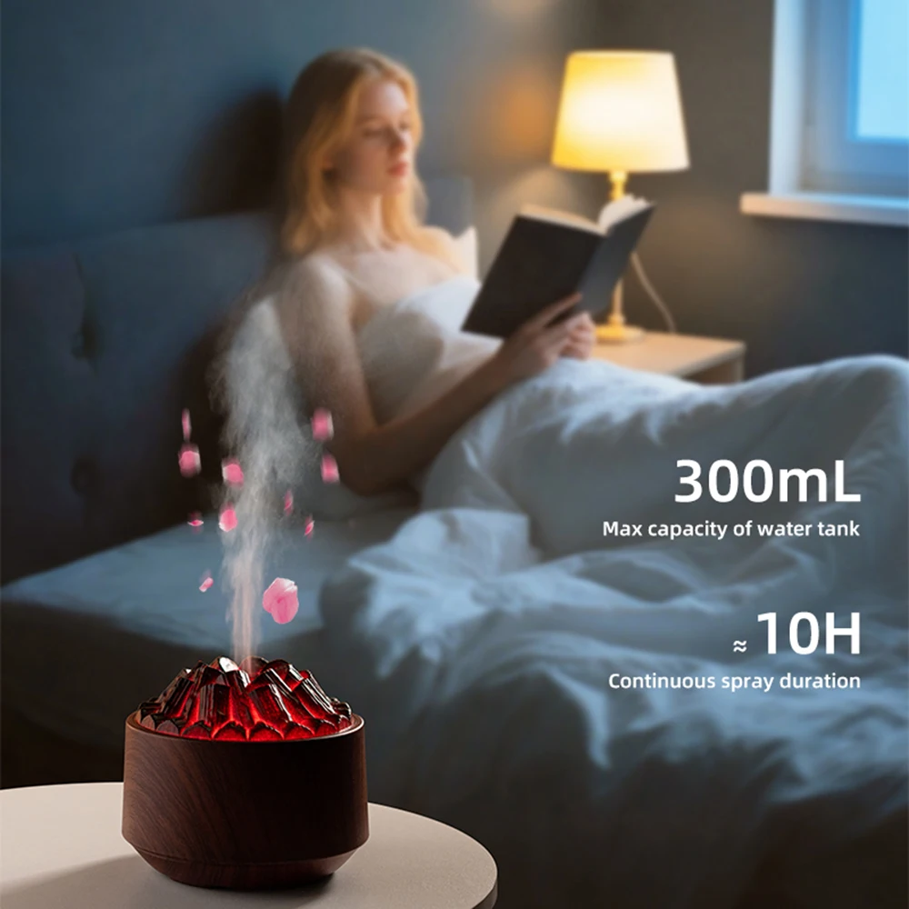 300ml Mini Humidifier, Colorful, Cool Mist, USB Powered Perfect for Desk Bedroom Indoor Plant Quiet Colorful Night Light