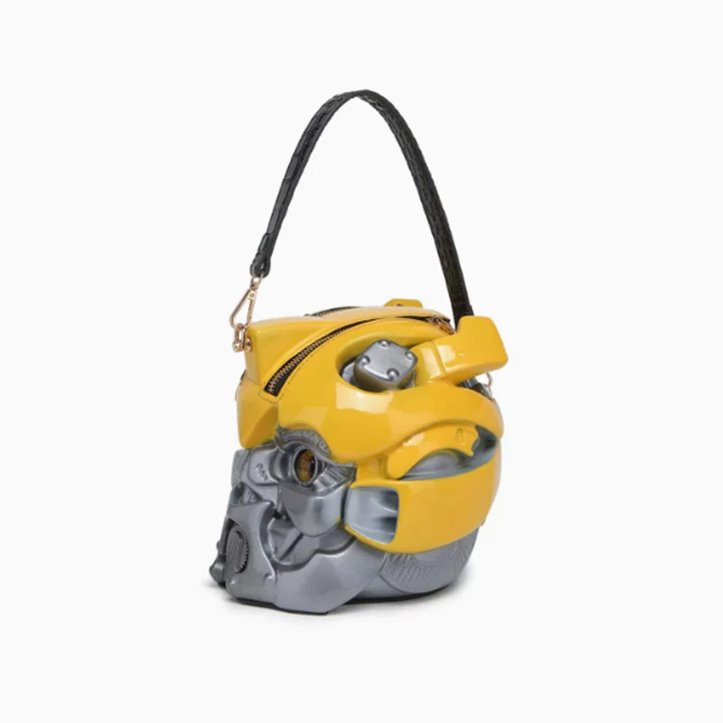 

Unisex Festival Party Bag Couples Punk Shoulder Bag Adult Warrior Helmet Shaped Handbag Street Trendy 3D Hard Shell Design