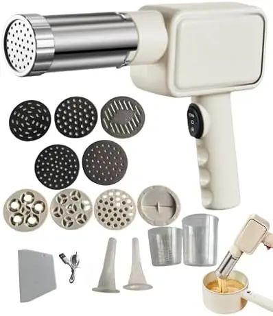 

Электрическая машинка для приготовления пасты, беспроводная ручная лапшерезка с 9 насадками и 2 насадками для начинки – домашняя свежая паста