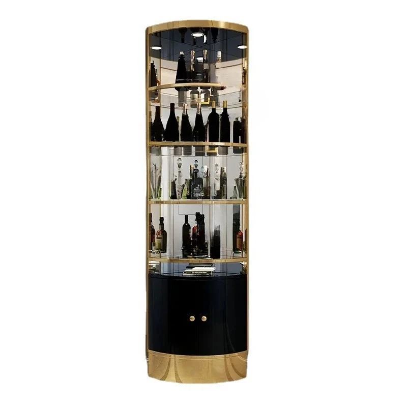 

Light luxury wine cabinets, corner cabinets, modern living room corner cabinets, triangular sideboards, glass display