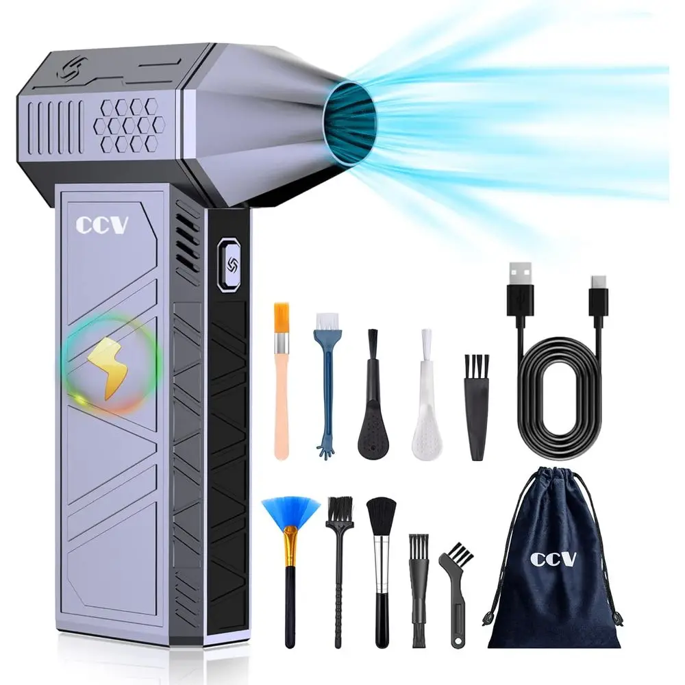 

Электрический воздуходув Compred Air Duster — 150000 об/мин, для чистки клавиатуры и ПК, 3 регулируемых режима, перезаряжаемый, беспроводной, сухой, тип A