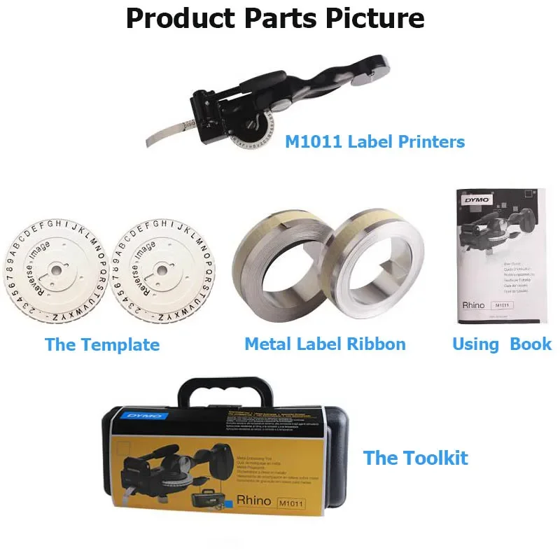 Dymo M1011 الكركدن المعادن الصناعية حزام النقش كاتب الشريط 12 مللي متر نظام النقش عدة ل Dymo ثلاثية الأبعاد 35800 31000 32500 #3