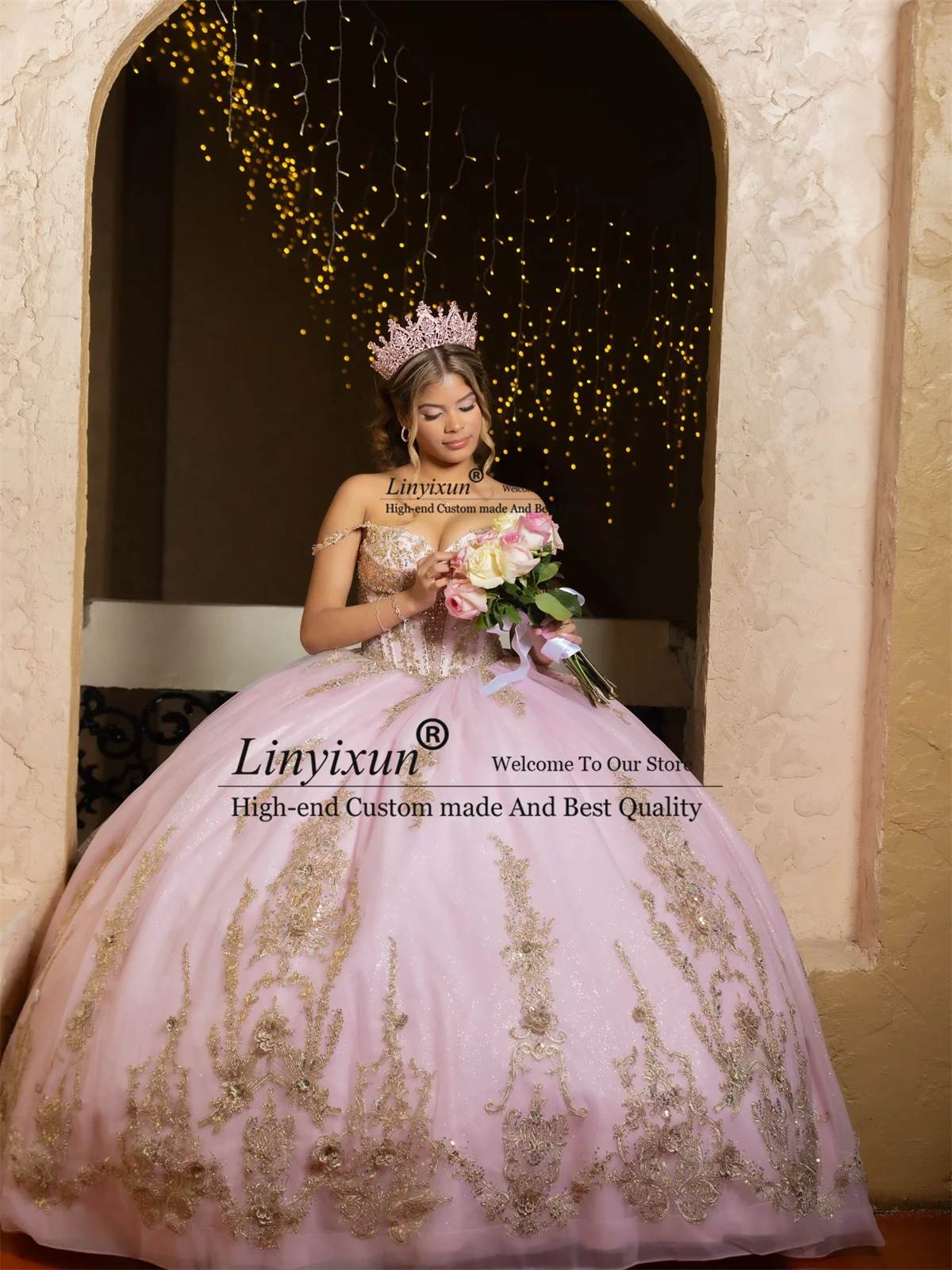 فساتين Quinceanera المكسيكية ثلاثية الأبعاد مخصصة بدون أكتاف مشد حلو 16 ثوب الأميرة الكرة ثوب Vestidos de quinceanera