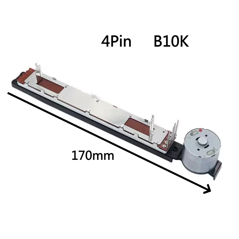 

1 шт., потенциометр слайдера, 4 контакта, B10K, с двигателем, можно заменить GLD80 QU16 QU18 QU24 QU32, общая длина 170 мм