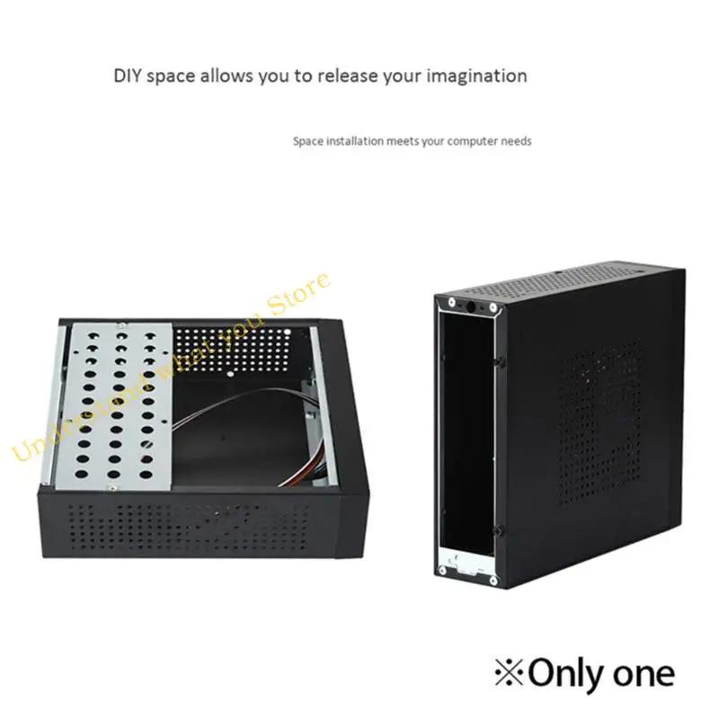 

J60A промышленный корпус управления M06 Mini Desktop Case Практический корпус компьютера ITX с подвесными кронштейнами / для ног
