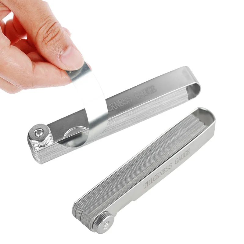 High Precision Stainless Steel Feeler Gauge 32 Blades 0.04-0.88mm Metric Imperial Gap Measuring Tool for Auto Repair Mechanical