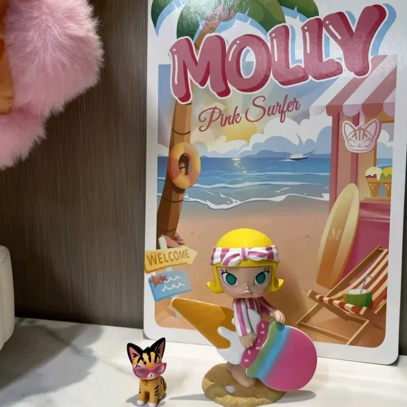 

Popmart Bubble Mart Molly Sweetheart Surfer Handmade Cute Doll Toy Handmade Gift Set Collectible Model Trendy Toys Cartoon