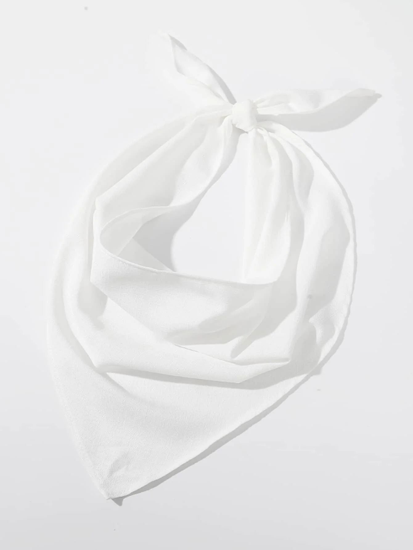 

Pure White Triangle Scarf Boho Headband Hair Accessory For Women