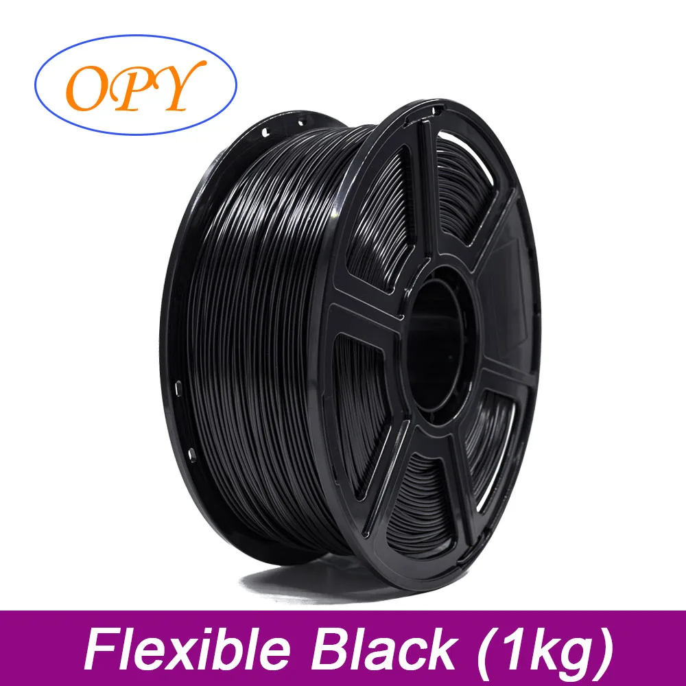 OPY Flexible 3D Printer Filament  Elastic TPU 95A 1.75mm 3D Printing Filament Plastic  Material 1Kg 0.5Kg 10M 100G for Kids