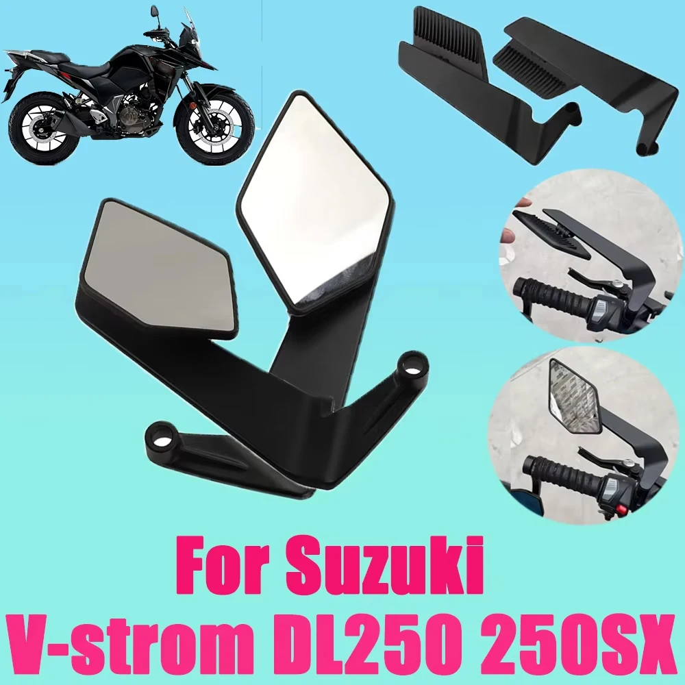 

Rearview Mirrors Stealth Wing Winglets Mirror Rotate Side View Mirror Accessories For Suzuki V-strom DL250 Vstrom 250 SX 250SX