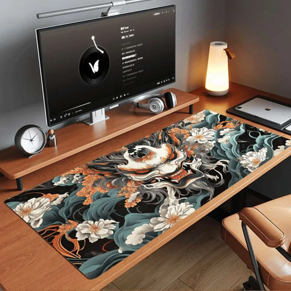 Japanese ghost-face floral ukiyo-e paintings computer desk accessories alfombrilla de ratón xxl olivia rodrigo muismat xxl
