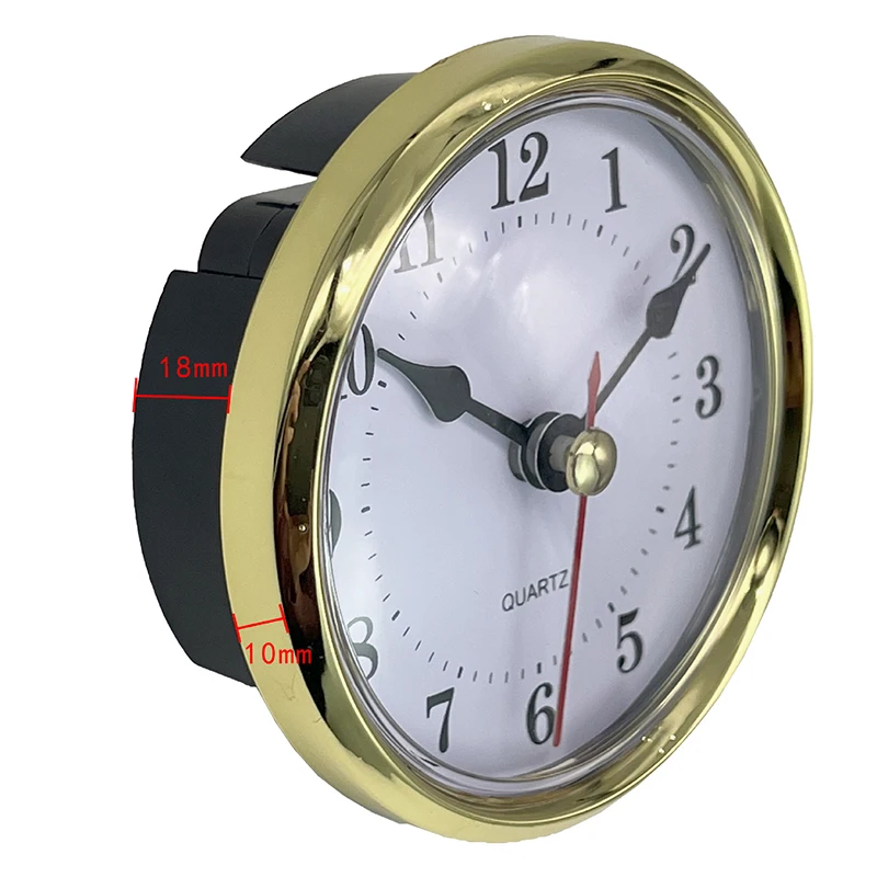 Classic Clock Craft Quartz Movement Dia.80mm Round Clocks Insert Roman Number Little Clock Arabic Numbers Wall Decor 2Colors