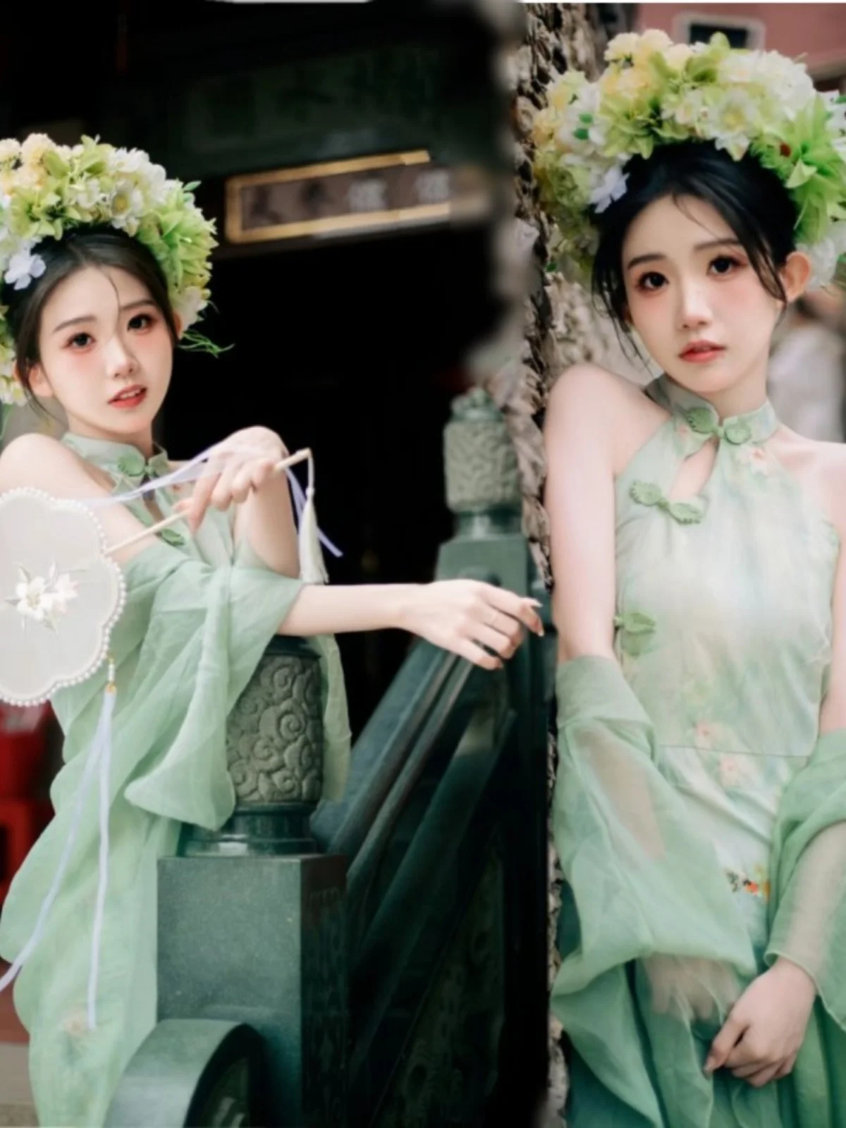 

New Chinese Style Early Spring Floral Embroidery Qipao Dress Women's Slimming High-End Feeling Photography Traditional Costume