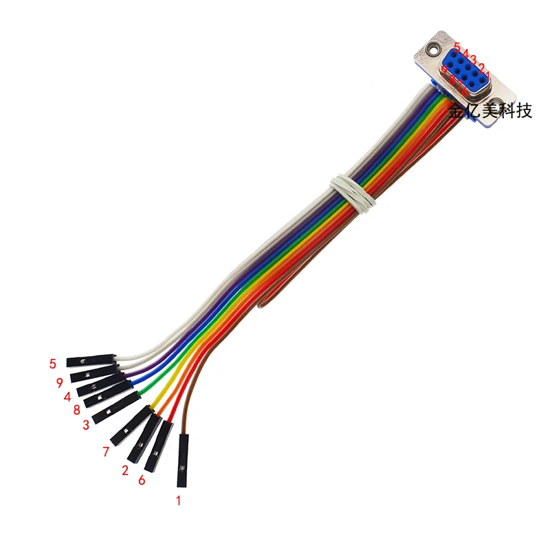 DIDC-DB9/15/25P male/female cable DB to DuPont 2.54 single 1P data download color cable