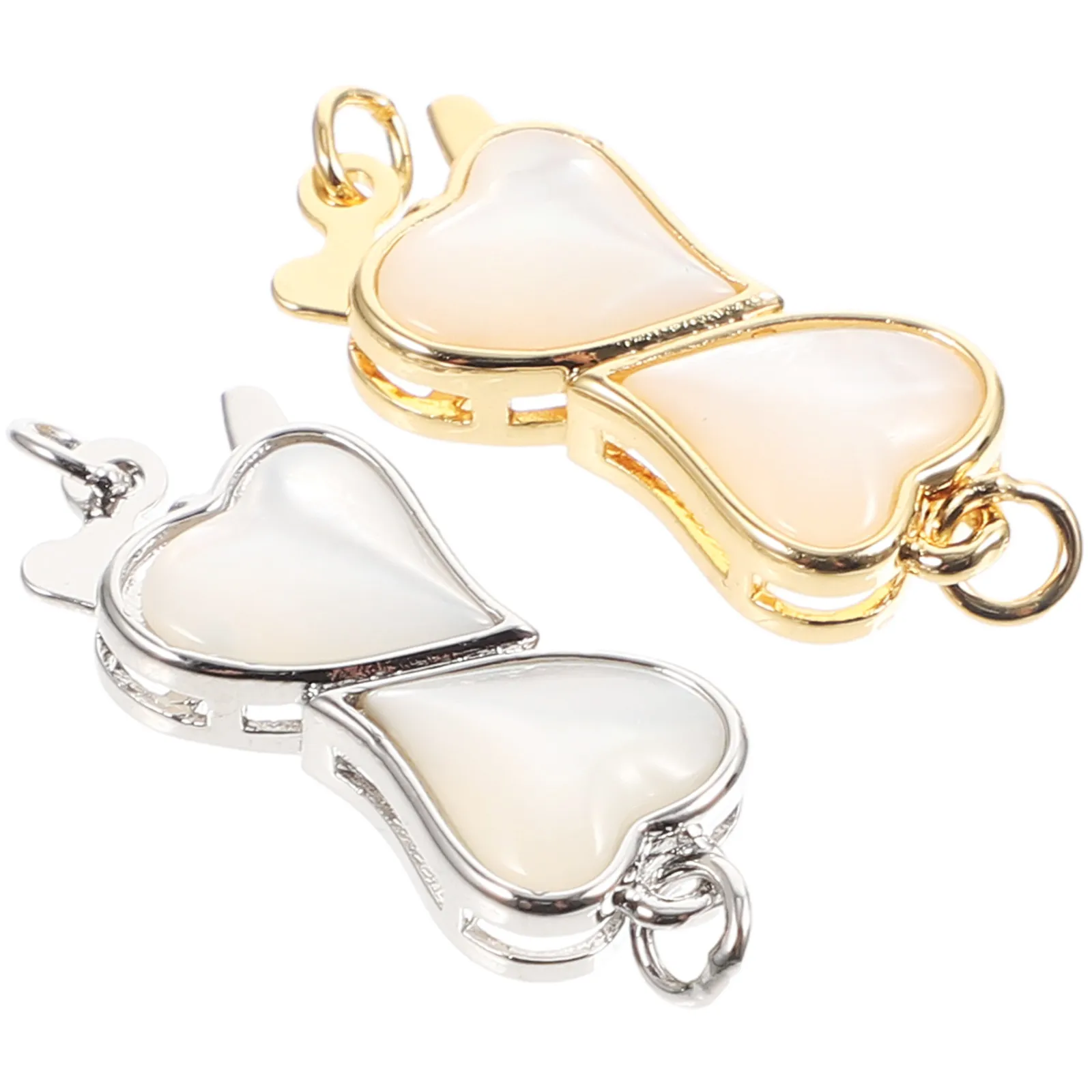 

2 шт. застежки для жемчужных ожерелий, медные соединители для украшений, для самостоятельного изготовления ожерелий и браслетов, тонкая работа, полированная поверхность