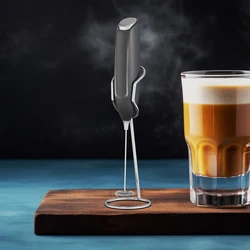 Montalatte elettrico Frullatore a immersione Mini portatile portatile Schiumatore veloce Caffè Cappuccino Frusta Mixer Frullatore alimentare con supporto