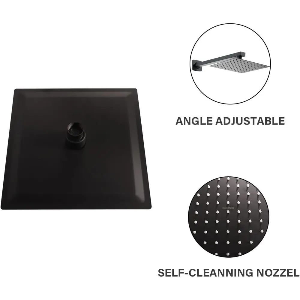 نظام دش بمقبض واحد من الفولاذ المقاوم للصدأ مع 8 رؤوس هطول الأمطار عالية الضغط وصمامات خشنة، SP-90101-N #3