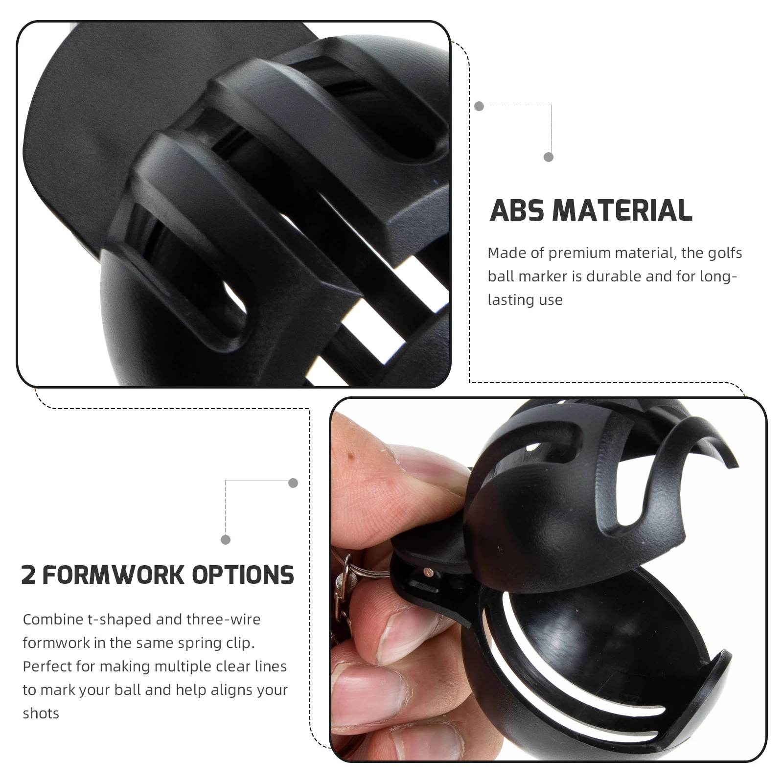 2 قطعة كرة جولف محمولة ماركر الاستنسل عالية الجودة كرة جولف بطانة أداة مع وظيفة الرسم نقطة تصميم توفير المساحة مثالي