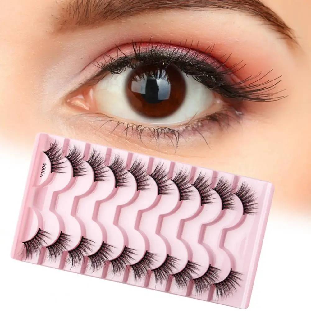 10 Paar Valse Wimpers Trendy Gezellig Dragen Wimpers Extensie Vrouwen Kunstmatige Vezel Wimpers Extensie Voor Oogmake-Up