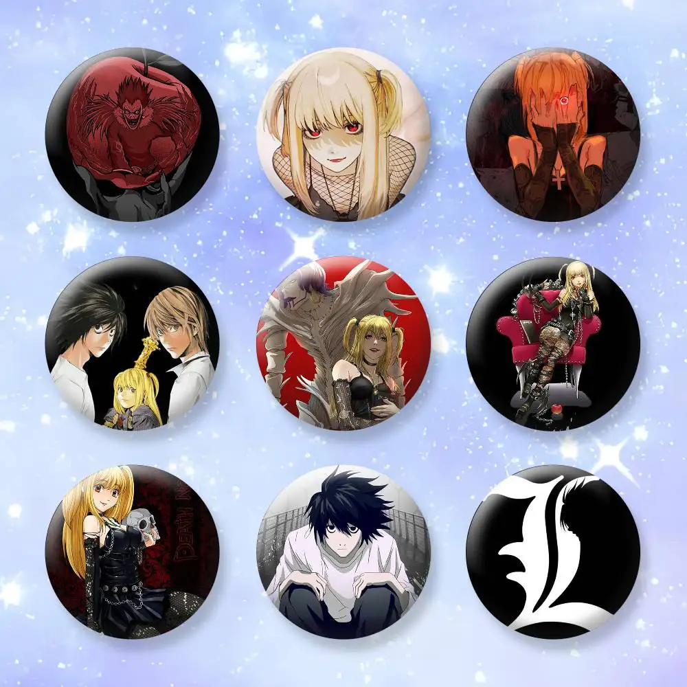 

Classic Anime D-Death Note Brooches Cartoon Badge Pins Backpack Hat Accessories Friend Gift