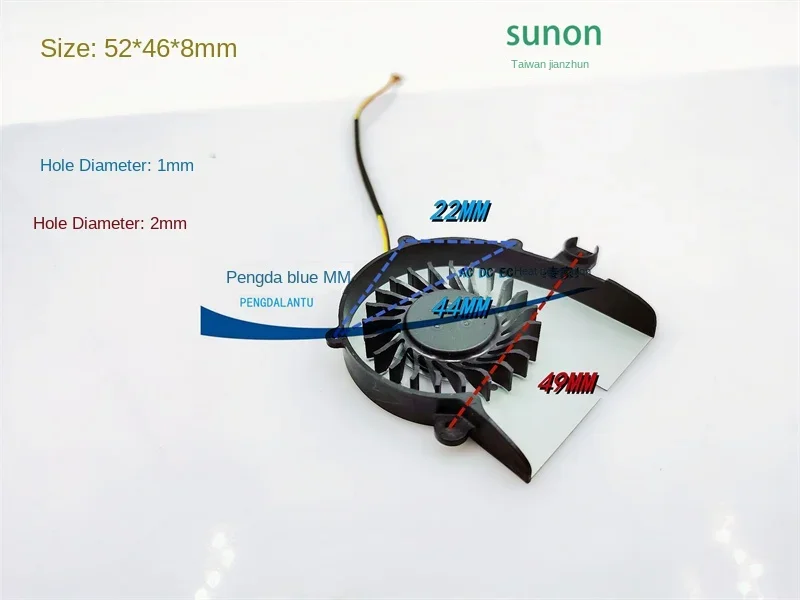 Fully new quasi-EF40060S1-C060-G99 notebook turbo blower with aluminum sheet 5V silent maglev fan