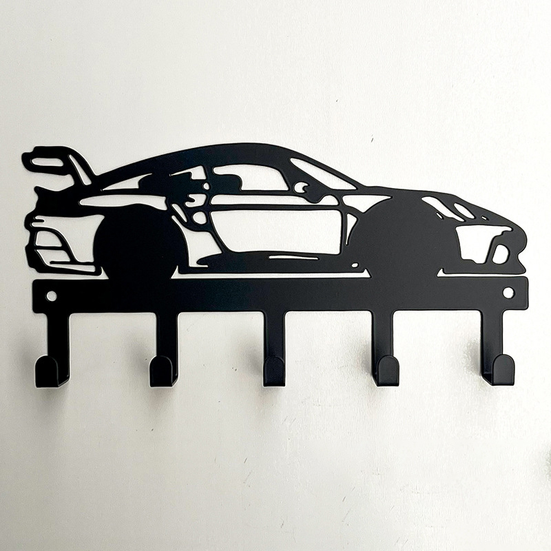  Mount Race Car Key Hanger 5 Hooks Farmhouse Key Holder for Wall Rack Metal Organizer key holder 