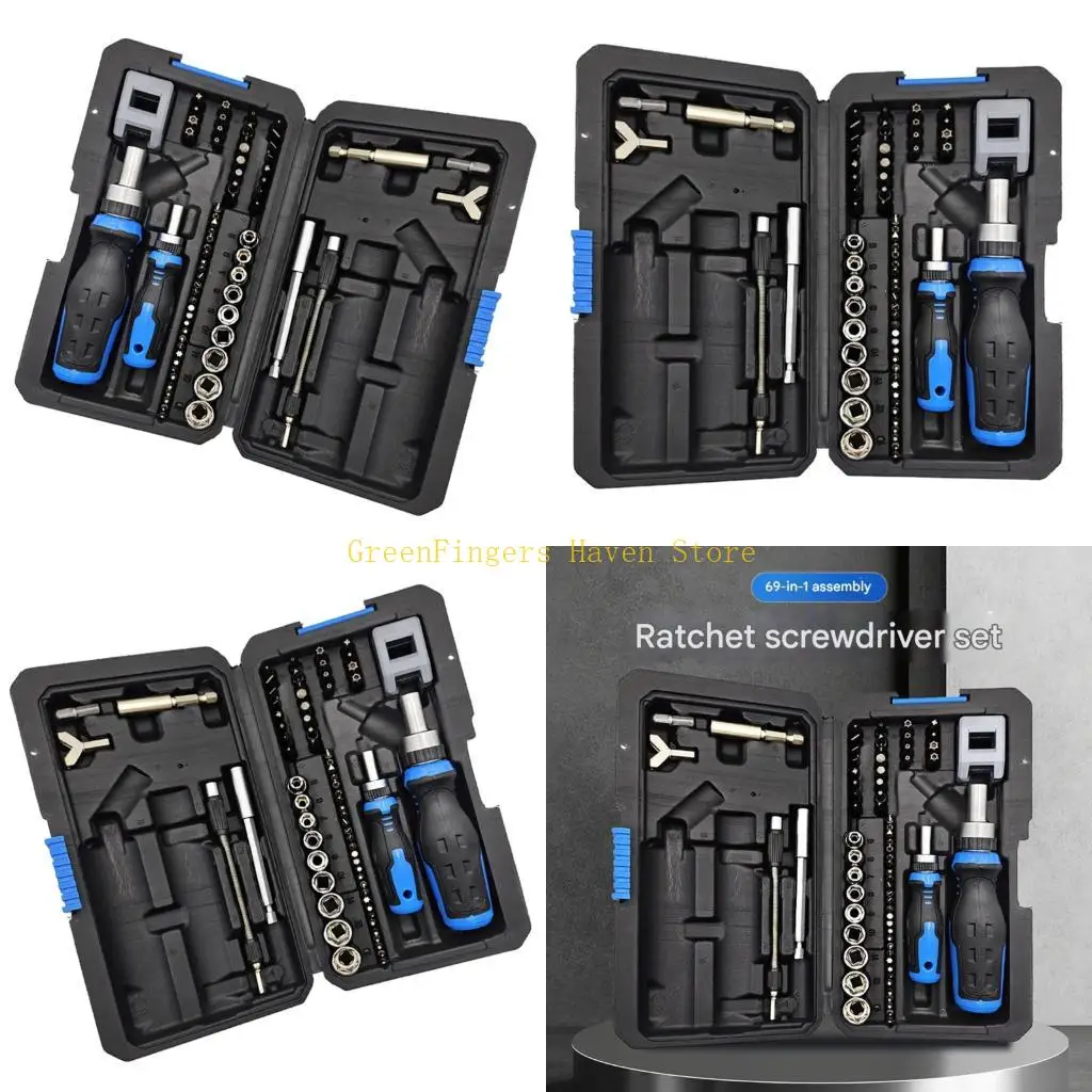 f68d-pack-of-69-chromes-steel-ratchets-bidirectional-tool-set