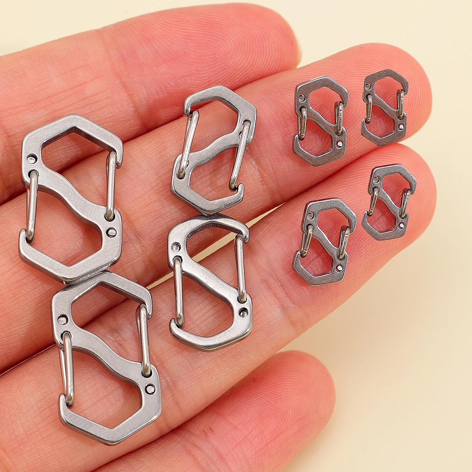 1-50Pcs S Hook Clasps Connectors for Jewelry Making DIY Bracelet Necklace Keychain Adjustable Stainless Steel Spring Rustproof
