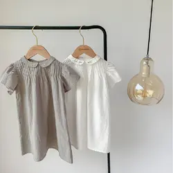 Summer Short Sleeve Baby Girls Dress New Children's Clothing Casual Cotton Kids Girls Dress
