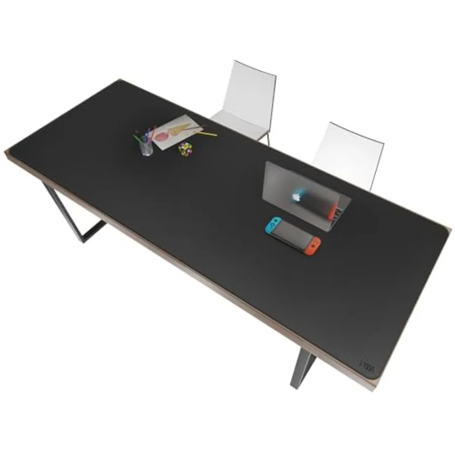 Leather Desk Mat 59" x 27.6" PU Leather Desk Pad Protector Waterproof Extra Large Desk Mat Large Mouse Pad Desk Mats on top of