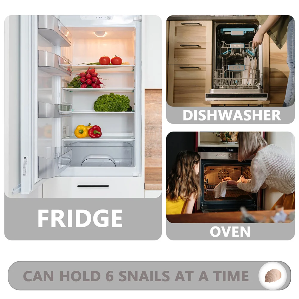 

2Pcs Ceramic Escargot Baking Holder Sturdy Chic Design Fine Workmanship Suitable Professional Personal Use Escargot Dish