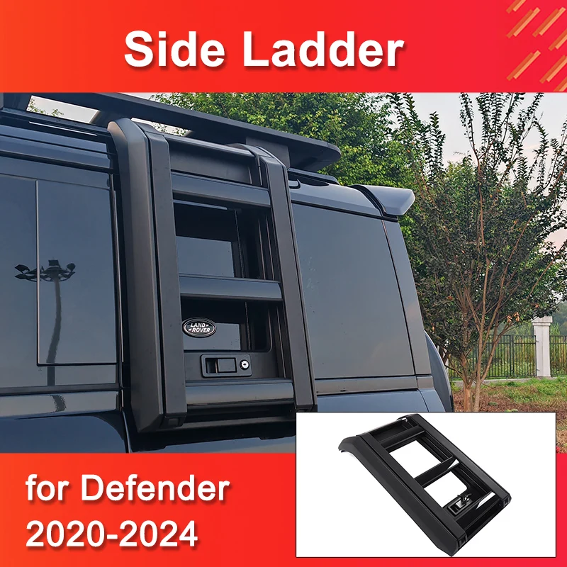 Folding Ladder for Land Rover Defender 90 110 2020-2024 Side Ladders Aluminium Luggage Rack Body Kits Easy Installation