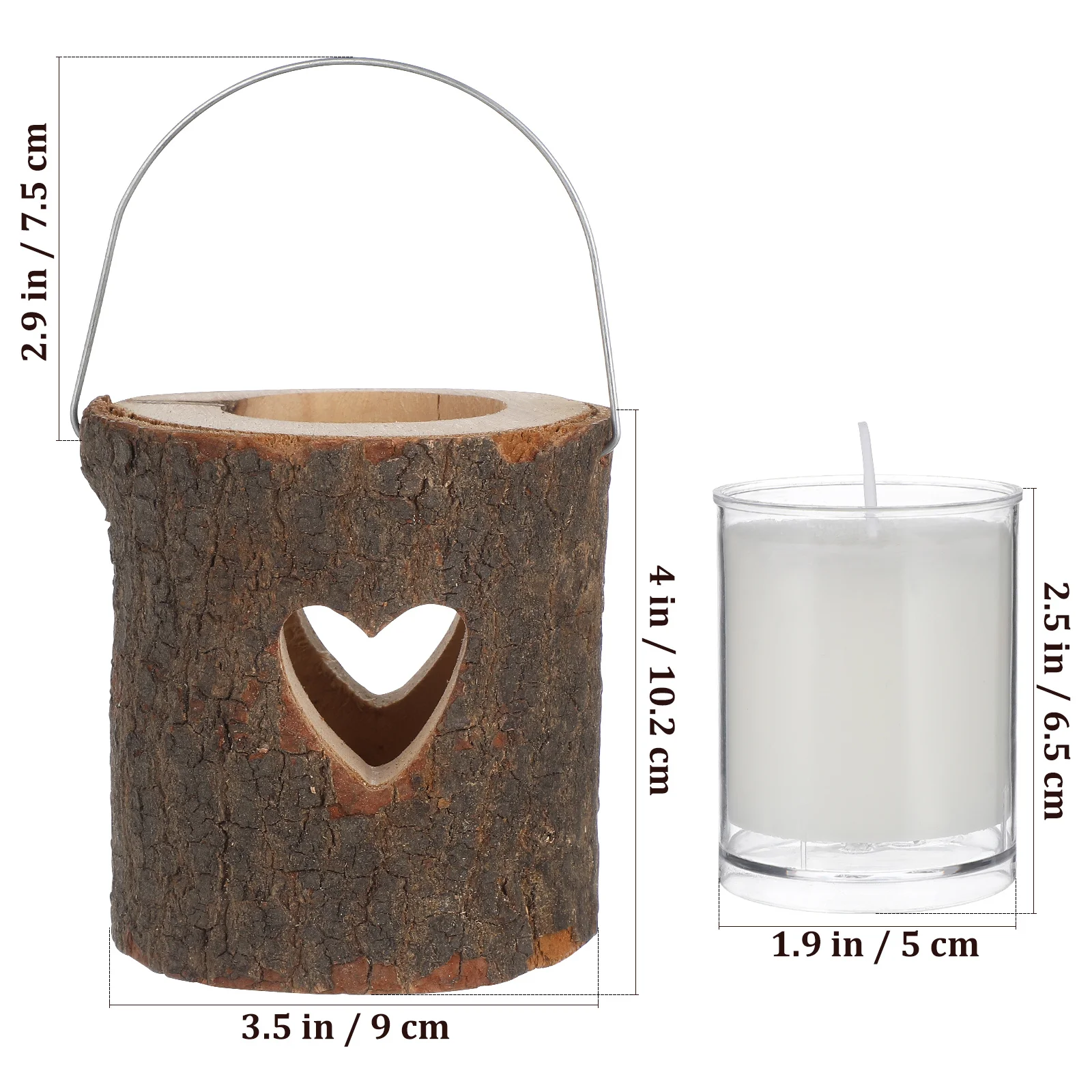 

1Set Love Heart Wooden Cup Decorative Holder Party Wedding Banquet Home Decoration Candlestick Candlestick