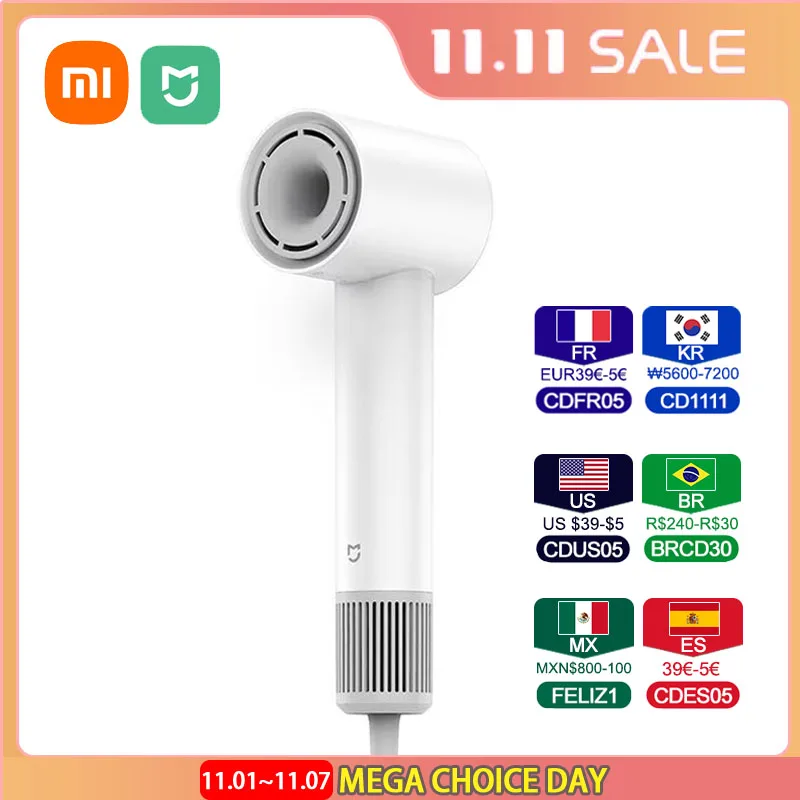 XIAOMI MIJIA H501 SE Hochgeschwindigkeits-Haartrockner 62 m/s Windgeschwindigkeit Negativ-Ionen-Haarpflege 110.000 U/min Professionelle trockene 220 V CN-Version