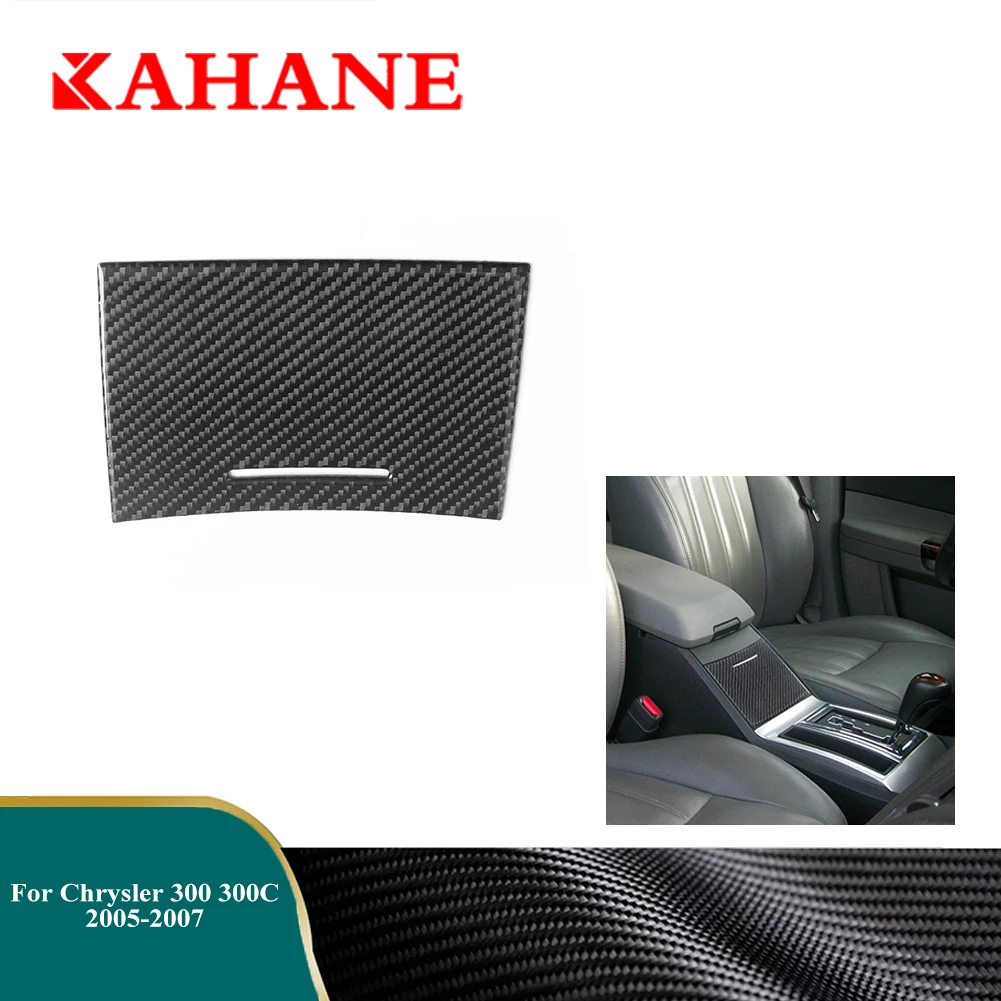 

Car Interior Carbon Fiber Sticker For Chrysler 300 300C 2005 2006 2007 Central Cupholder Cover Panel Decorative Accessories