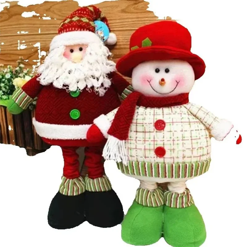 Fotografia 4: Presente de natal enfeites de boneca de natal santa boneco de neve boneca ornamentos casa dos desenhos animados decoração de natal ornamentos suprimentos
