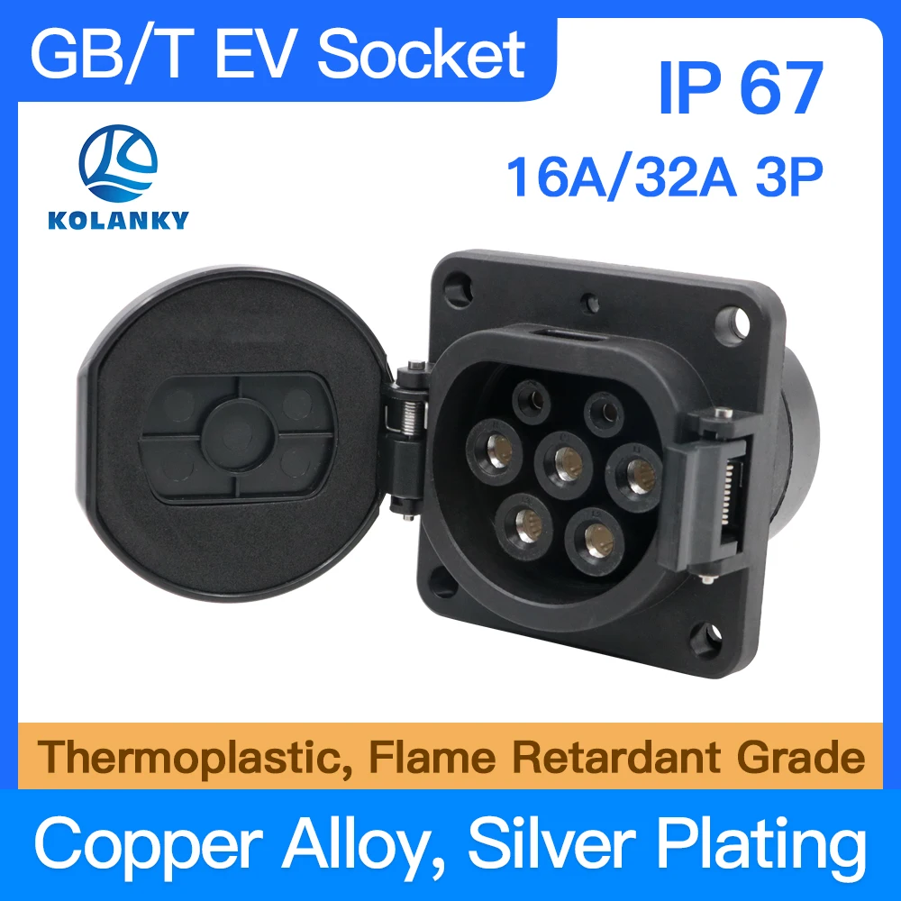 GBT carro elétrico Carregador Rápido, GB, T Tomada de Entrada, EV Conector de Carregamento, AC 220V, 16A, 32A